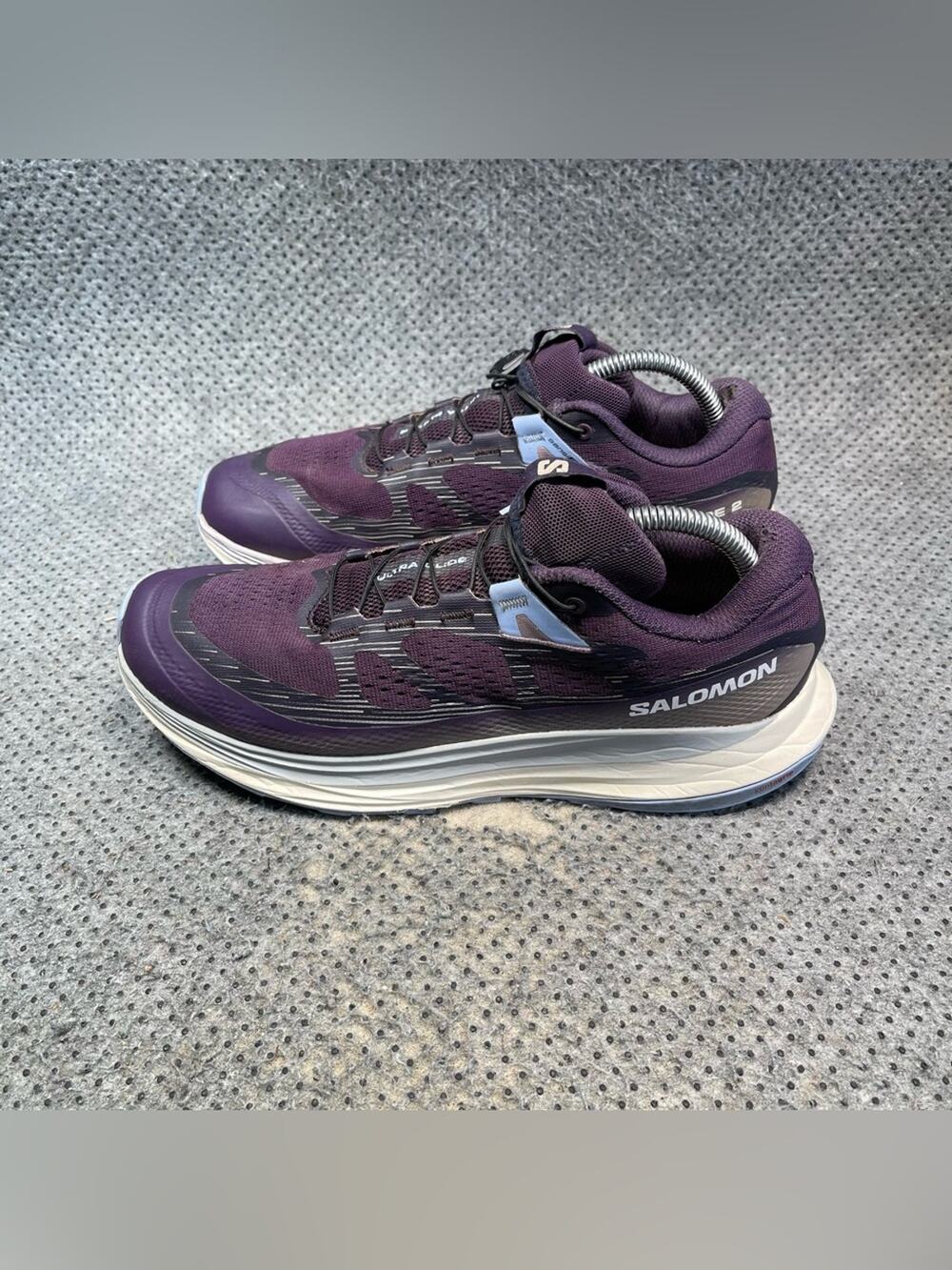 Salomon Ultra Glide 2 Purple Running Shoes No Insoles Size 9 Women’s